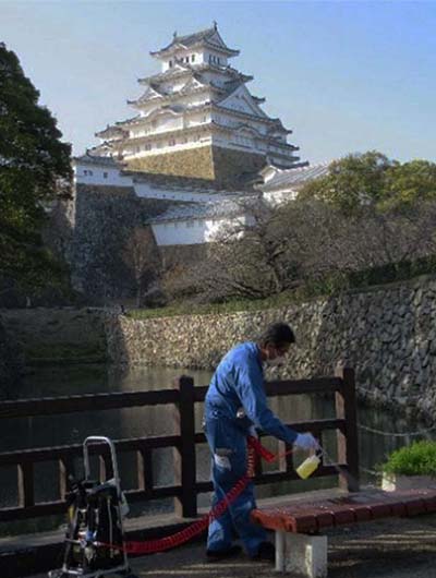 姫路城施工風景